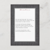 Roter Stall im Winter Hochzeitskarte Begleitkarte (Rückseite)