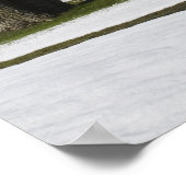 Roter Stall im Winter Poster (Ecke)