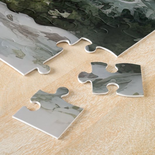 Roter Stall im Winter Puzzle (Seite)