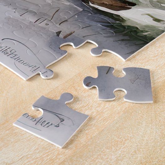 Roter Stall im Winter Puzzle (Seite)