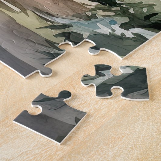 Roter Stall im Winter Puzzle (Seite)