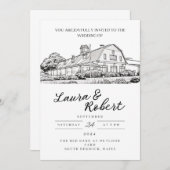 Roter Stall in Outlook Farms Kundenorientierter Or Einladung (Vorne/Hinten)