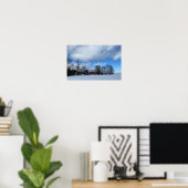 Roter Stall in Snow-Poster Poster (Heimbüro)