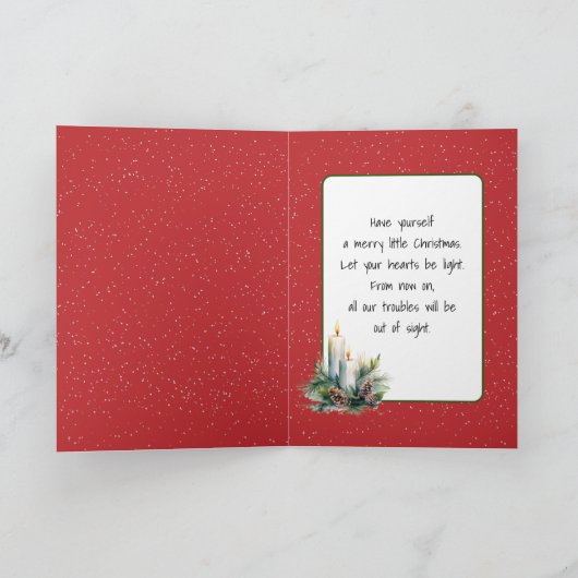 Roter Stall in Weihnachten Schneeglobe (Innenseite)