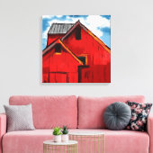 Roter Stall Malerei Leinwanddruck (Insitu (Wohnzimmer))