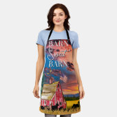 Roter Stall mit Tieren in der Rustikal Schürze (Getragen)