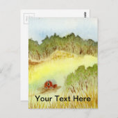 Roter Stall Postkarte (Vorne/Hinten)