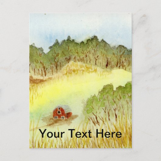 Roter Stall Postkarte (Vorderseite)