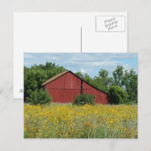 Roter Stall Postkarte (Vorne/Hinten)