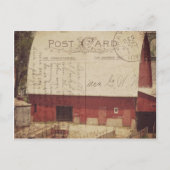 Roter Stall Postkarte Digitale Kunst (Vorderseite)