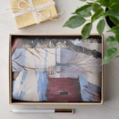 Roter Stall und Kardinal Winter Decoupage Seidenpapier (Geschenk)