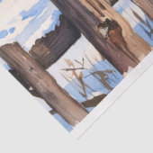 Roter Stall und Kardinal Winter Decoupage Seidenpapier (Ausschnitt)