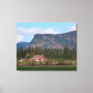 Roter Stall und Monte Enumclaw Leinwanddruck
