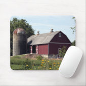 Roter Stall und Silo Mousepad (Mit Mouse)