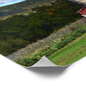 Roter Stall und Windturbinen 12 x 8 Poster (Ecke)