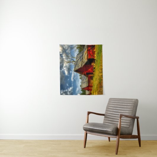 Roter Stall Wandteppich (Beispiel)