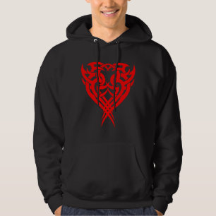 Roter Stammes- 2 Stück Kasten-Entwurf 5 Hoodie