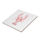 Roter Stammes- Hummer Fliese (Seite)