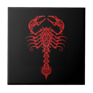 Roter Stammes- Skorpion Fliese