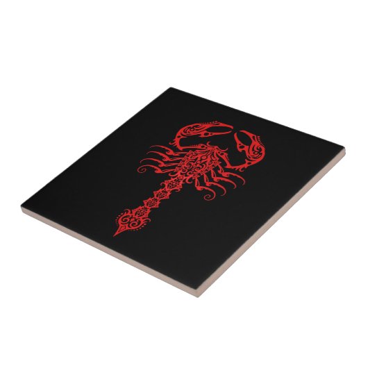 Roter Stammes- Skorpion Fliese (Seite)