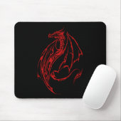 Roter Stammesdrache Mousepad (Mit Mouse)