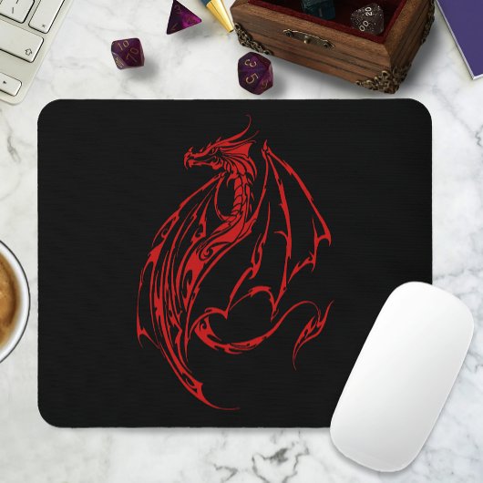 Roter Stammesdrache Mousepad
