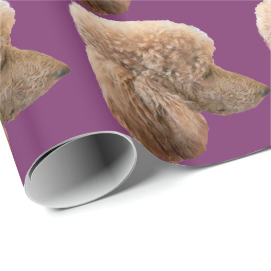 ROTER STANDARDPUDEL GESCHENKPAPIER (Rolleneckpunkt)