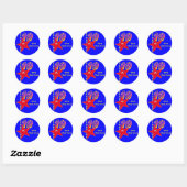 Roter Star 10. Geburtstag Sticker (Blatt)