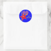 Roter Star 10. Geburtstag Sticker (Tasche)