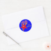 Roter Star 10. Geburtstag Sticker (Umschlag)