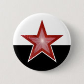 Roter Star-Button in Schwarz Button (Vorderseite)