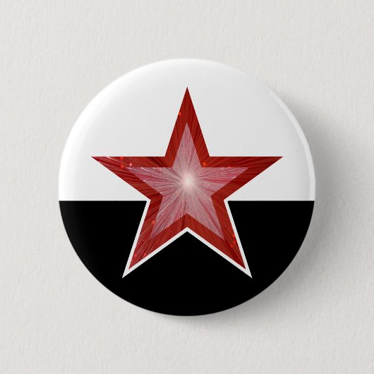 Roter Star-Button in Schwarz Button (Vorderseite)