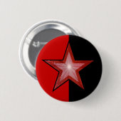 Roter Star-Button in Schwarz Button (Vorne & Hinten)