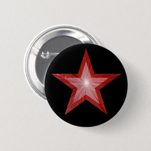Roter Star-Button schwarz Button (Vorne & Hinten)
