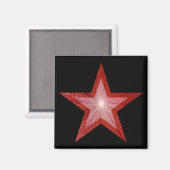 Roter Star Kühlschrankmagnet (Vorderseite/Rückseite)