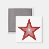 Roter Star Kühlschrankmagnet (Vorderseite/Rückseite)