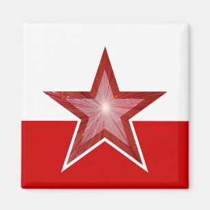 Roter Star-Kühlschrankmagnet Magnet