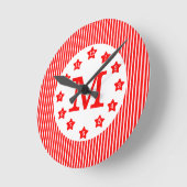 Roter Star Pinstrichrahmen Mit Monogramm Uhr (Winkel)
