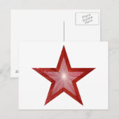 Roter Star Postkarte weiß (Vorne/Hinten)