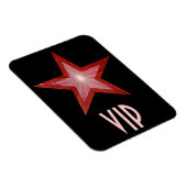 Roter Star 'VIP' flexibler Magnet schwarz (Rechte Seite)
