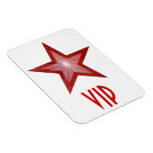Roter Star 'VIP' flexibler Magnet weiß (Rechte Seite)