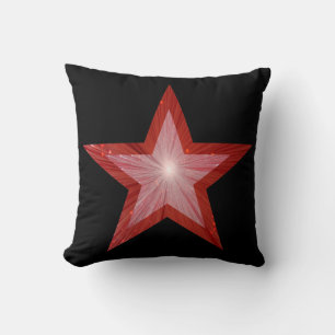 Roter Star, weißer Kissen, schwarz Kissen