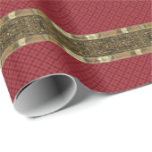 Roter Status Schönes 2 Streifen Umschlagpapier Geschenkpapier (Rolleneckpunkt)