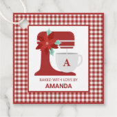 Roter Steg Backen | Monogramm | Weihnachten Geschenkanhänger (Vorderseite)