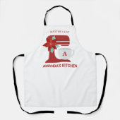 Roter Steg Backen | Monogramm | Weihnachten Schürze (Vorderseite)