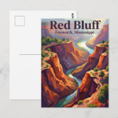 Roter Steilhang Mississippi Postkarte (Vorne/Hinten)