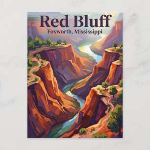 Roter Steilhang Mississippi Postkarte