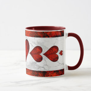 Roter Stein Herz Tasse