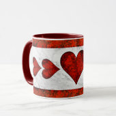 Roter Stein Herz Tasse (Vorderseite Links)