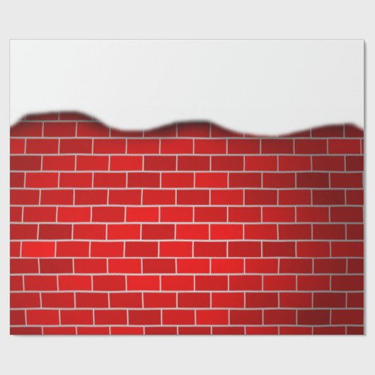 Roter Stein mit Schneesturm Geschenkpapier (Flach)